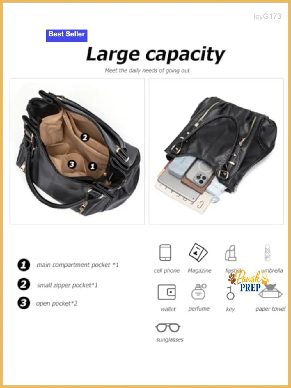 Vintage PU Leather Hobo Tote Bag Satchel Shoulder Bag Crossbody Purse 13.3